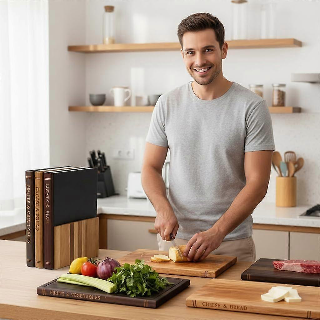 The BookBoard™ Vol. 3 - Wooden Cutting Board Set 📚