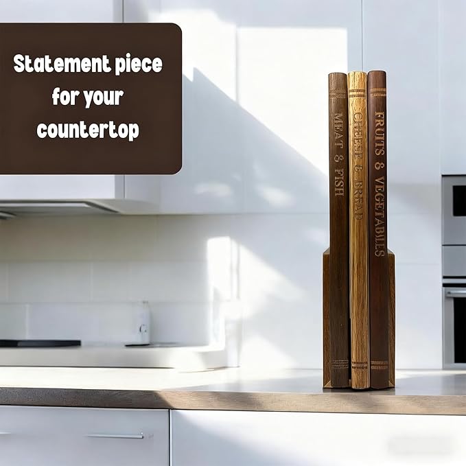 The BookBoard™ Vol. 3 - Wooden Cutting Board Set 📚